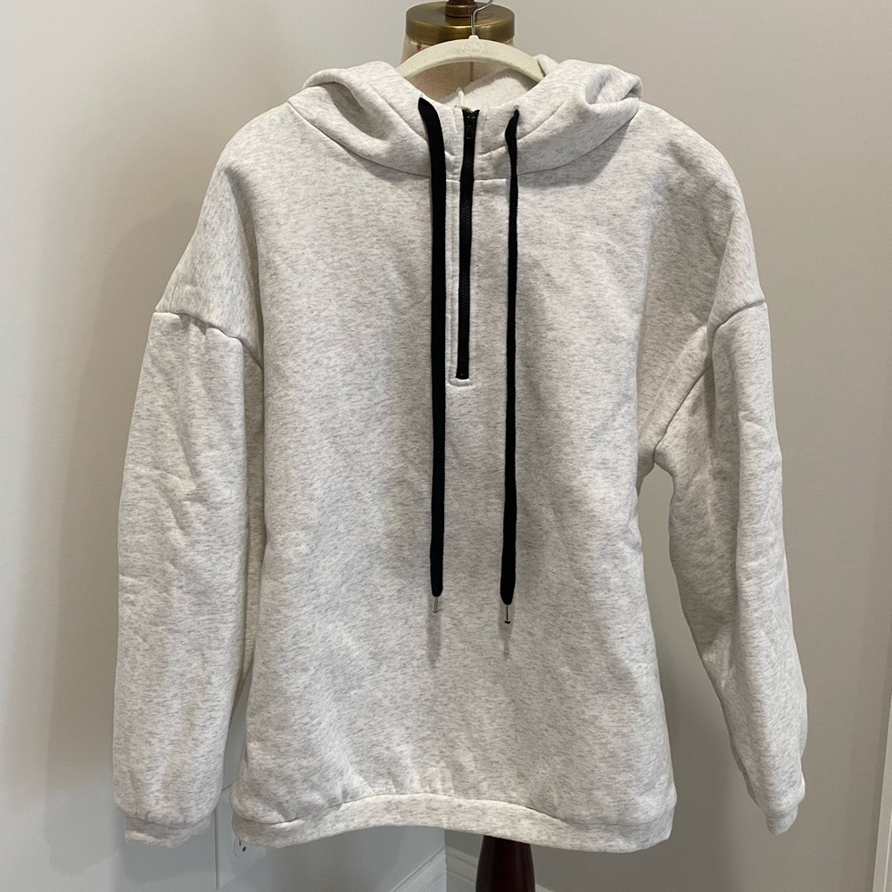 Grey quarter zip pullover